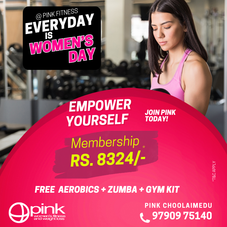 Pink Fitness Choolaimedu on LinkedIn: #pinkmegaoffer #12monthpackage  #ladies #stayfit #fitnessclassforwomen…